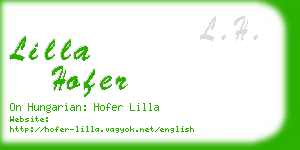 lilla hofer business card